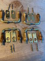 Jaren 30 Deurbeslag - 4 complete Sets + losse Onderdelen, Doe-het-zelf en Verbouw, Hang- en Sluitwerk, Ophalen of Verzenden, Gebruikt