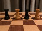 Vintage Staunton Schaakstukken - Handgesneden Paarden, Ophalen of Verzenden, Gebruikt
