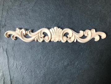 Houtsnijwerk ornament applique model kroon 20 cm hout  beschikbaar voor biedingen