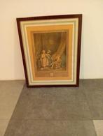 Oude prent in lijst:55x43cm, Antiek en Kunst, Ophalen
