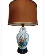 Grote gemberpot Tafellamp met authentieke lampenkap, Huis en Inrichting, Ophalen of Verzenden, Minder dan 50 cm