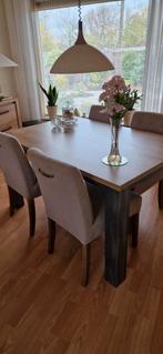 Eettafel 1.40x 90 + 4 stoelen, Antiek en Kunst, Ophalen of Verzenden