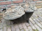 Vintage gietijzeren kolen bak. Industrieel., Ophalen, Gebruikt, Hout, Houtkachel