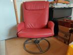 Rode leren fauteuil van IKEA, Minder dan 75 cm, Gebruikt, 50 tot 75 cm, Ophalen