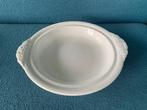 Oude witte schaal, begin 1900; merkloos; diameter: 24,5 cm., Ophalen of Verzenden