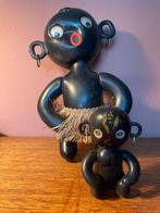 Vintage zwarte poppetjes met rokje en oorbellen, Ophalen of Verzenden, Gebruikt, Mens