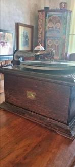 HMV hornless grammofoon te koop, Antiek en Kunst, Antiek | Tv's en Audio, Ophalen