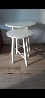 Bijzettafel 2x, Huis en Inrichting, Ophalen, Rond, Minder dan 55 cm, Minder dan 45 cm