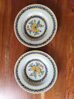 2 Antieke Majolica Borden, 17e Eeuw, Antiek en Kunst, Antiek | Keramiek en Aardewerk, Ophalen of Verzenden