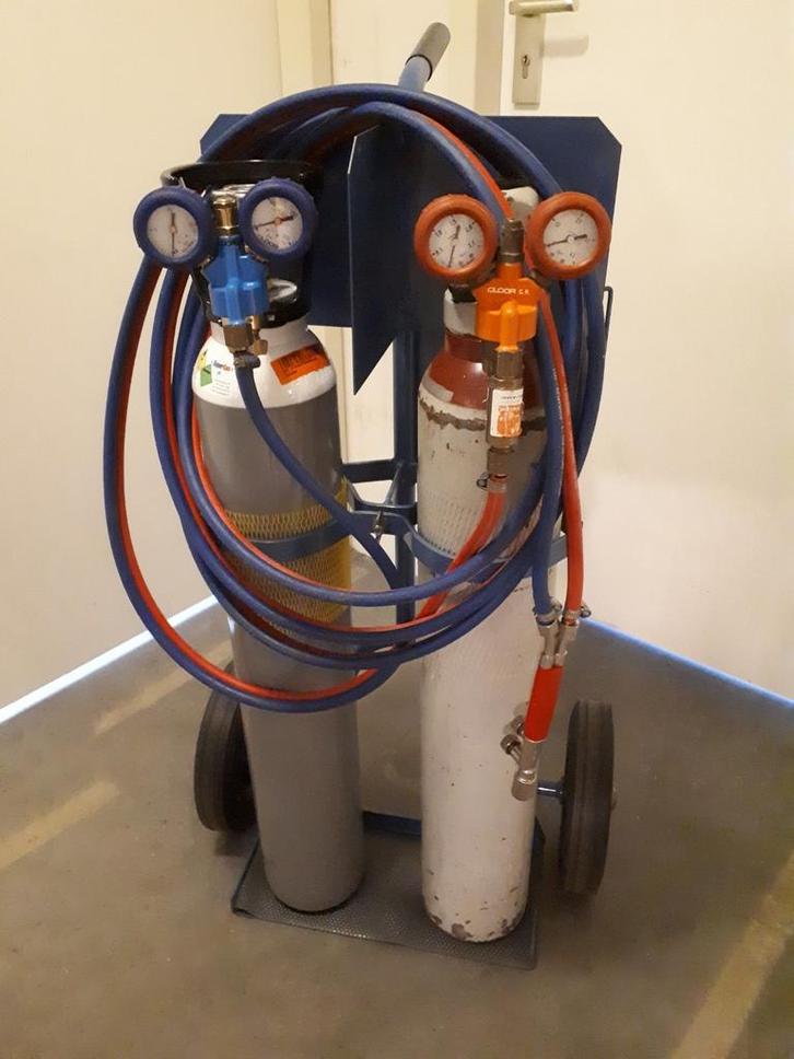 Autogeen lasset inclusief eigen Supergas cilinders, Doe-het-zelf en Verbouw, Gereedschap | Lasapparaten, Zo goed als nieuw, Overige typen
