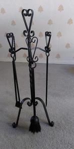 Openhaardset zwart smeedijzer, Huis en Inrichting, Haarden, Ophalen, Gebruikt, Houthaard
