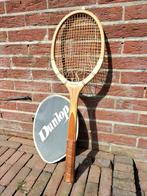 Dunlop houten tennisracket, vintage.  Leuk aan de wand!, Sport en Fitness, Tennis, Racket, Gebruikt, Ophalen of Verzenden, Dunlop
