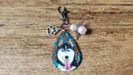 (Sleutel) Hanger Husky Leer met beschermengeltje, Hobby en Vrije tijd, Kralen en Sieraden maken, Verzenden, Nieuw, Hanger
