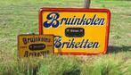 Antieke reclameborden, bord Union bruinkolen briketten🔥, Reclamebord, Gebruikt, ., Ophalen of Verzenden