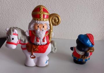 Little People Sinterklaas met paard + Zwarte Piet beschikbaar voor biedingen