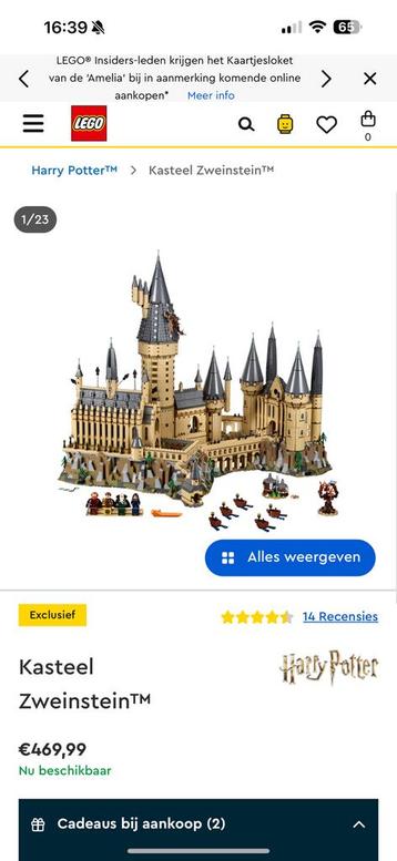 Harry potter lego kasteel beschikbaar voor biedingen