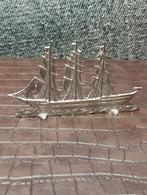 tinnen driemaster scheepsbeeldje, Antiek en Kunst, Ophalen of Verzenden