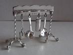 Miniatuur zilver S105-29 keukenrek zilveren miniaturen, Antiek en Kunst, Ophalen of Verzenden, Zilver