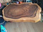 Boomhouten tafel te koop, Ophalen, Overige materialen, Zo goed als nieuw, Overige vormen