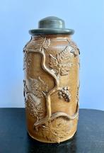 Stoneware Snuff Tobacco Pot Snuifpot Tabakspot Tinnen deksel, Ophalen of Verzenden