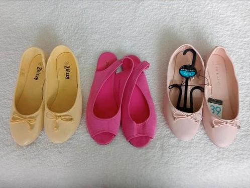 NIEUW: 2 PR BALLERINA'S EN 1PR SANDAALTJES/ 3.pr voor €12,50, Kleding | Dames, Schoenen, Nieuw, Ballerina's, Geel, Ophalen of Verzenden