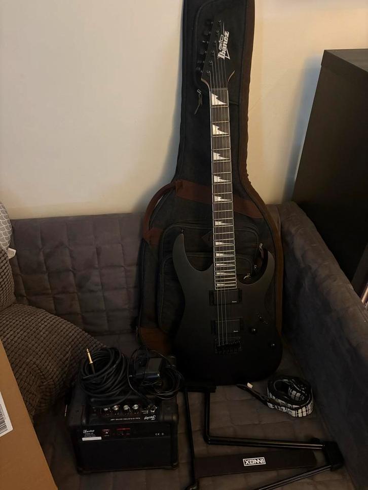 Ibanez GRG121DX Set + Versterker, Tas, Accessoires, Muziek en Instrumenten, Snaarinstrumenten | Gitaren | Elektrisch, Gebruikt
