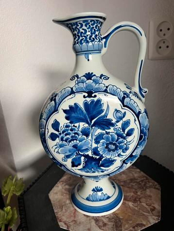 29 cm hoge delftsblauwe kan pelgrimskruik porceleyne fles beschikbaar voor biedingen