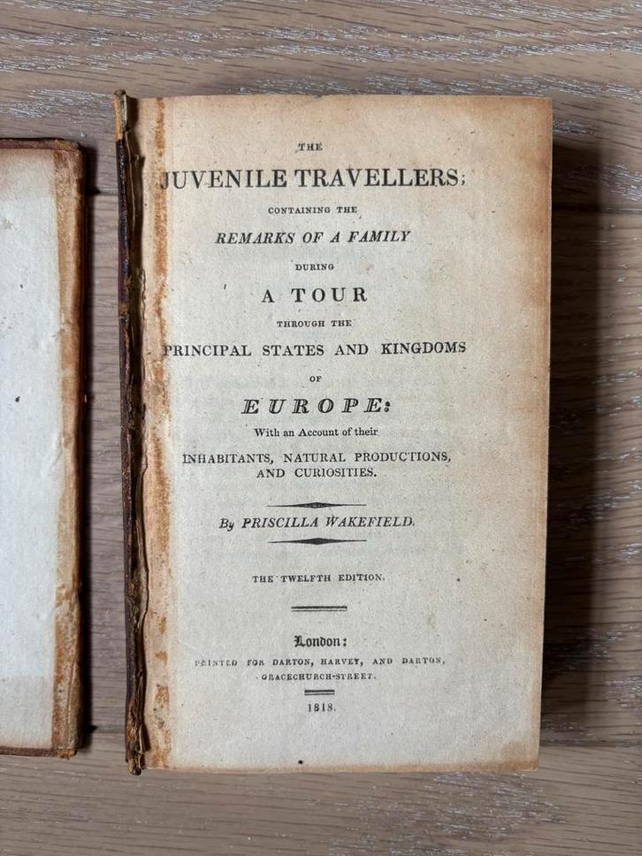 The Juvenile Travellers, 1818, Priscilla Wakefield, Antiek en Kunst, Antiek | Boeken en Bijbels, Ophalen of Verzenden