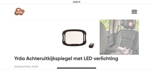 Yrda Achteruitkijkspiegel baby + LED verlichting autospiegel, Kinderen en Baby's, Autostoeltjes, Nieuw, Overige merken, Isofix