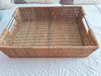 Rotan / rieten mand/ dienblad, Ophalen, Gebruikt, Rechthoekig, Riet