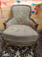 Louis XV Stijl Fauteuil met Bloempatroon, Ophalen of Verzenden