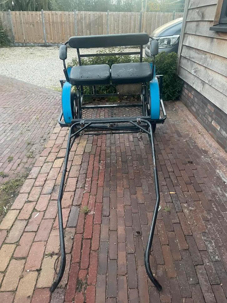 Sulky incl Tuig shetlander, Dieren en Toebehoren, Paarden en Pony's | Hoofdstellen en Tuigage, Gebruikt, Overige soorten, Ophalen of Verzenden