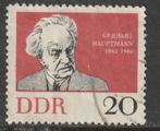 DDR 1962 925 G Hauptmann, Gest, Postzegels en Munten, Postzegels | Europa | Duitsland, Ophalen of Verzenden, DDR, Gestempeld