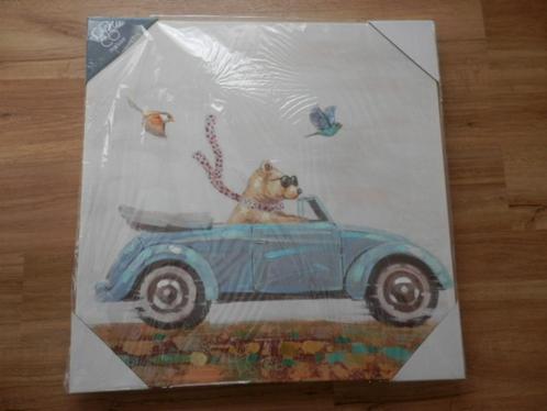 Schilderij "Cruising" van COCO Maison met Kever Cabrio., Huis en Inrichting, Woonaccessoires | Schilderijen, Tekeningen en Foto's