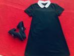 Schattige Zwarte jurk met Peter Pan kraag van Zara mt. 152, Meisje, Ophalen of Verzenden, Zo goed als nieuw, Zara