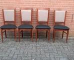 Noten, kersen/bruin Eetkamerstoelen 4 stuks als nieuw, Ophalen, Romantisch klassiek, Bruin, Hout
