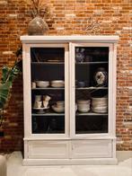 Antieke landijke vitrinekast, Huis en Inrichting, Kasten | Vitrinekasten, Ophalen, Zo goed als nieuw, 25 tot 50 cm, 50 tot 100 cm