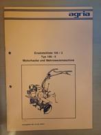 Onderdelenboek Agria 105 / 2 type 100 - 5 motorschoffel, Ophalen of Verzenden, Gelezen, Tractor en Landbouw