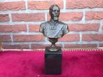 kleine bronzen buste van een staatsman, Ophalen of Verzenden, Brons