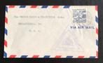 Curacao Censuur Luchtpost envelop naar de USA., Verzenden, Gestempeld