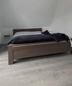 2 persoons Auping en massief hout ombouw 180 x 220, Ophalen, Bruin, Tweepersoons, 180 cm