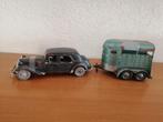 Citroen 15 CV 6 cyl 1953 + horse trailer 1954 MCC weathered, Ophalen of Verzenden, Nieuw, Auto, Maisto