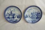 2 Westraven Delftsblauw porseleinen wandborden, Ophalen of Verzenden