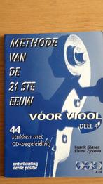 Methode van de 21ste Eeuw Vol.4 Viool Boek +Cd-Glaser Zykova, Gebruikt, Verzenden, Klassiek, Les of Cursus