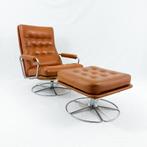 Jan Des Bouvrie fauteuil + ottoman, Huis en Inrichting, Fauteuils, Nieuw, Overige materialen, Modern - Vintage, Ophalen of Verzenden
