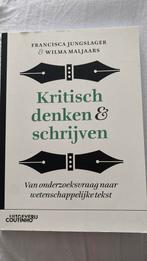 Kritisch denken & schrijven (2e druk)- Jungslager & Maljaars, Boeken, Sociale wetenschap, Ophalen of Verzenden, Zo goed als nieuw