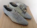 Pepe Milan herenschoenen 42 leder licht blauw slangenprint +, Ophalen, Blauw, Zo goed als nieuw, Veterschoenen
