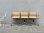 VITRA EAMES EA104 LEDEREN STOEL, 3x - SHOWROOMMODEL, Verzenden, Wit, Design, Nieuw