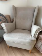 Strandnom Ikea oorfauteuil beige/creme, Huis en Inrichting, Fauteuils, Ophalen, Gebruikt, Stof