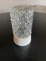 Vintage Glazen cylindervorm plafondlamp, Ophalen of Verzenden, Gebruikt, Glas